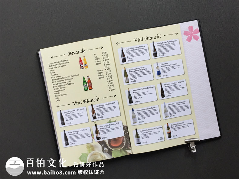成都點(diǎn)菜單設(shè)計(jì)印刷公司-為日本料理店做的高檔書(shū)皮的菜譜-驚艷!