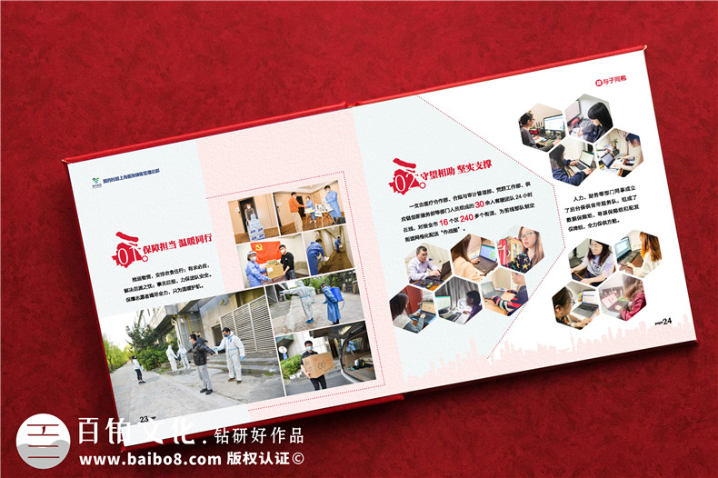抗疫紀念畫冊設(shè)計-單位抗擊疫情志愿者事跡宣傳圖冊影集