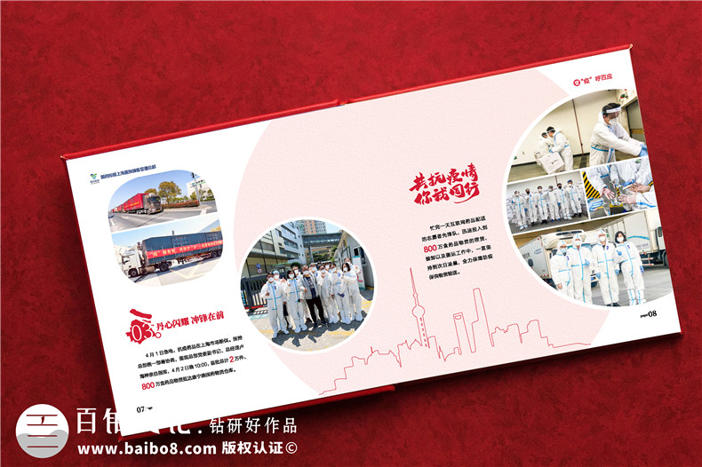 抗疫紀念畫冊設(shè)計-單位抗擊疫情志愿者事跡宣傳圖冊影集